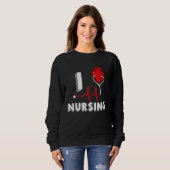 I Love Nursing  I Heart Nursing Anatomy Medical スウェットシャツ (正面フル)