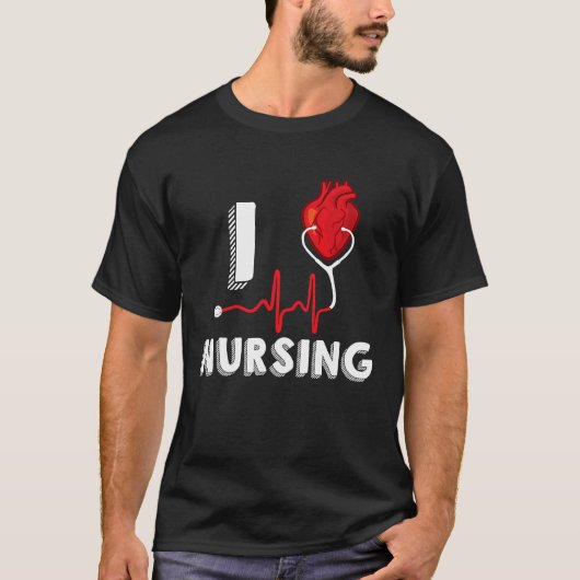I Love Nursing  I Heart Nursing Anatomy Medical Tシャツ (正面)
