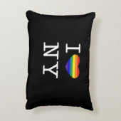 I Love NY - Gay Pride Rainbow Heart Classic アクセントクッション (裏面(縦))