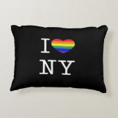 I Love NY - Gay Pride Rainbow Heart Classic アクセントクッション (裏面)