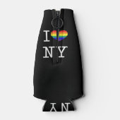 I Love NY - Gay Pride Rainbow Heart Classic ボトルクーラー (裏面)