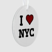 I Love NYC heart オーナメント (正面)
