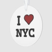 I Love NYC heart オーナメント (正面)