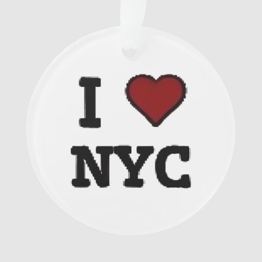 I Love NYC heart オーナメント (正面)