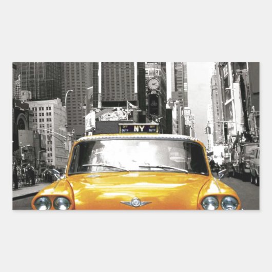 I Love NYC - New York Taxi 長方形シール (正面)