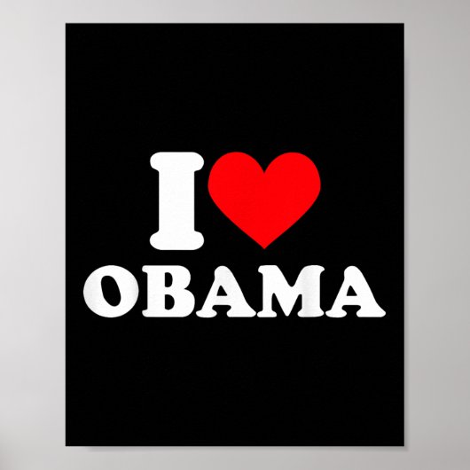 I Love Obama T Shirt IハートObama Tee_1 ポスター (正面)