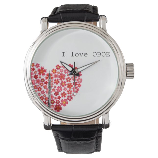 I love OBOE Watch　オーボエの腕時計 腕時計 (正面)