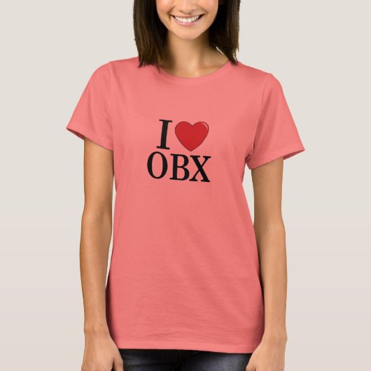 I Love OBX - Outer Banks Tシャツ (正面)