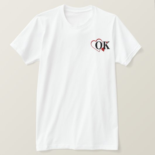 I Love Oklahoma OKハートメンズTシャツ Tシャツ (デザイン正面)