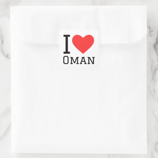 I love oman スクエアシール (バッグ)
