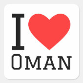 I love oman スクエアシール (正面)