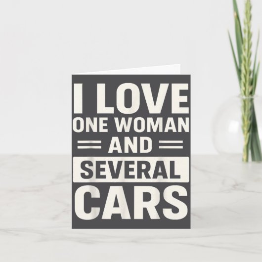 I Love One Woman And Several Funny Car Lover Husba カード (正面)