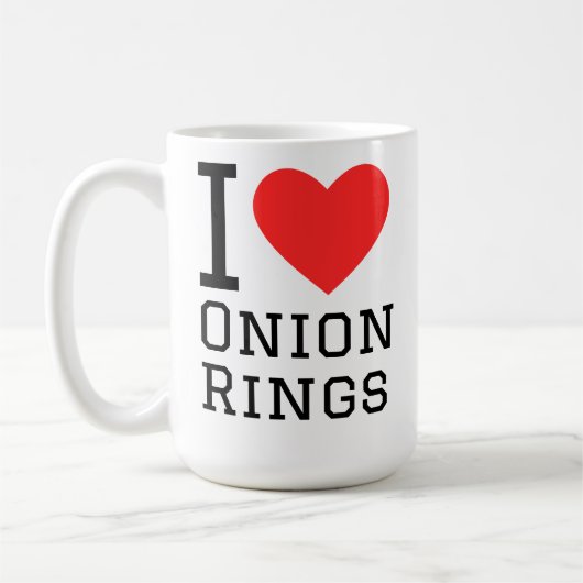 I love onion rings コーヒーマグカップ (左)