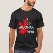 I love Ontario Canada Vaughan Maple Leaf Distresse Tシャツ (正面)