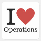 I Love ❤️ Operations - Operations Dept. – ステッカー (正面)