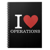 I Love ❤️ Operations - Operations Dept. – ノートブック (正面)