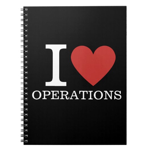 I Love ❤️ Operations - Operations Dept. – ノートブック (正面)