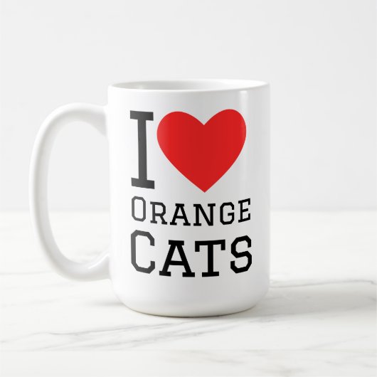 I love orange cats コーヒーマグカップ (左)