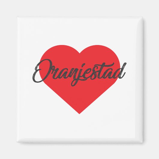 I Love Oranjestad - Aruba マグネット (正面)