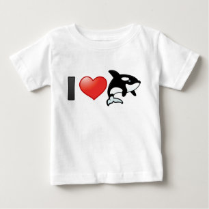 I Love Orcas ベビーTシャツ