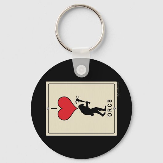 I Love Orcs キーホルダー (正面)