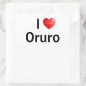 I love Oruro 長方形シール (バッグ)