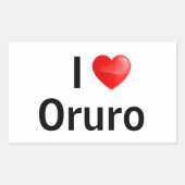 I love Oruro 長方形シール (正面)