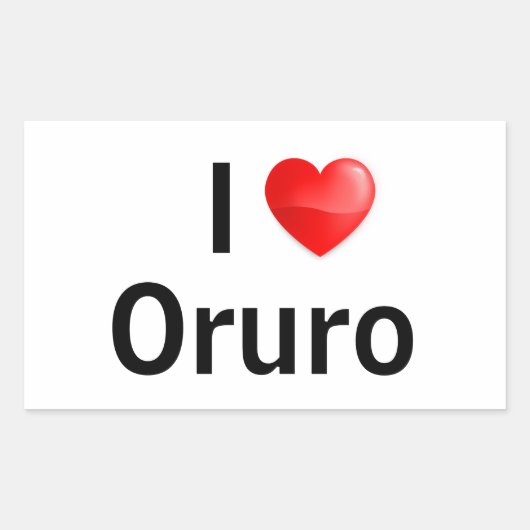 I love Oruro 長方形シール (正面)