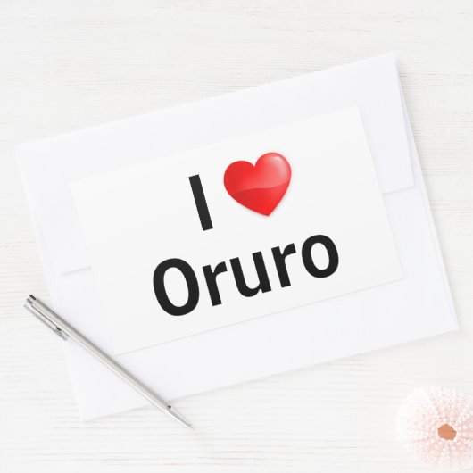 I love Oruro 長方形シール (封筒)