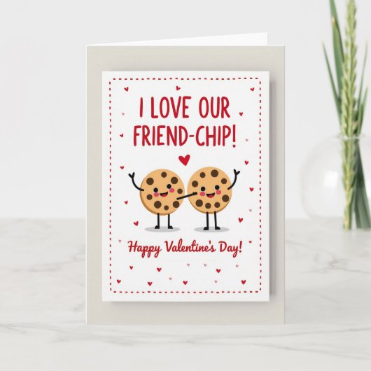 I Love Our Friend Chip Valentine Card カード (正面)