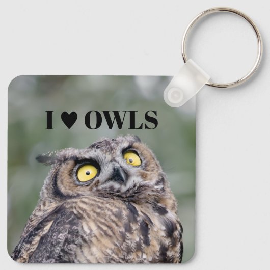 I Love Owls Keychain キーホルダー (裏面)