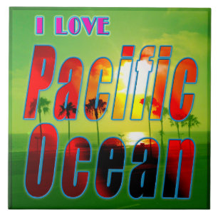 「I LOVE PACIFIC海」タイル タイル