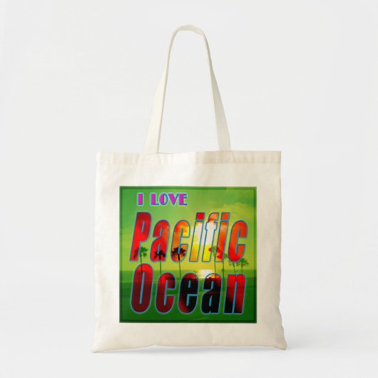 「I LOVE Pacific」海バッグ トートバッグ (正面)