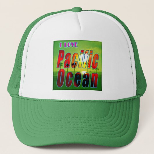 "I LOVE Pacific Ocean" ハット (正面)