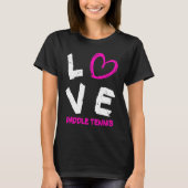 I Love Paddle Tennis Heart Tシャツ (正面)