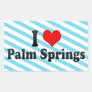 I Love Palm春、統一された州 長方形シール
