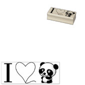 I Love Pandas Stamp ラバースタンプ (押印)