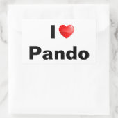 I love Pando 長方形シール (バッグ)