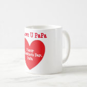 I Love PaPa - Red Valentine's Day - Coffee Mug コーヒーマグカップ (正面右)