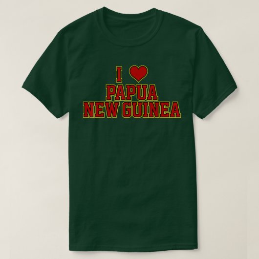 I Love Papua New Guinea  Tシャツ (デザイン正面)