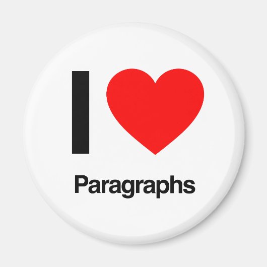 i love paragraphs マグネット (正面)