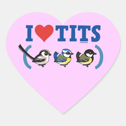 I Love Paridaeヨーロッパ ハートシール (正面)