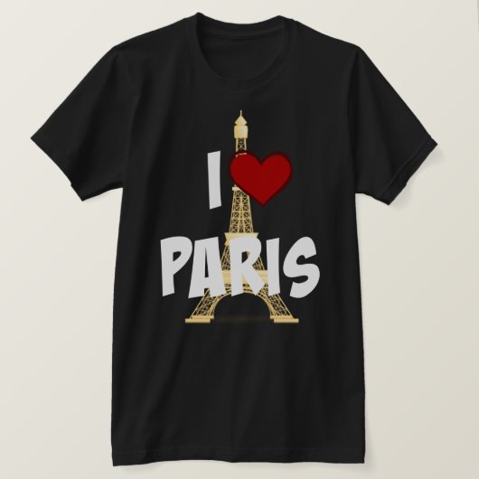 I Love Paris,エッフェルタワー Tシャツ (デザイン正面)