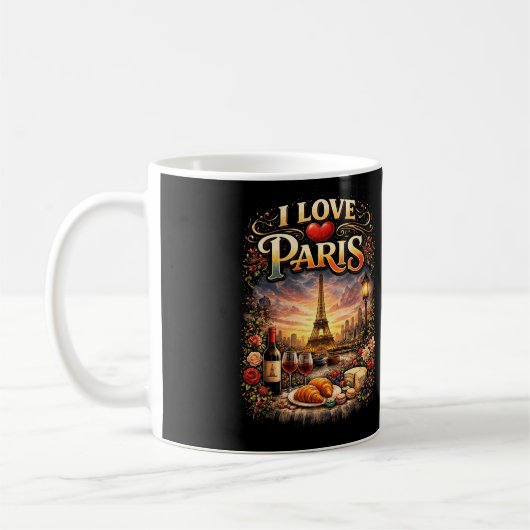 I Love Paris コーヒーマグカップ (左)