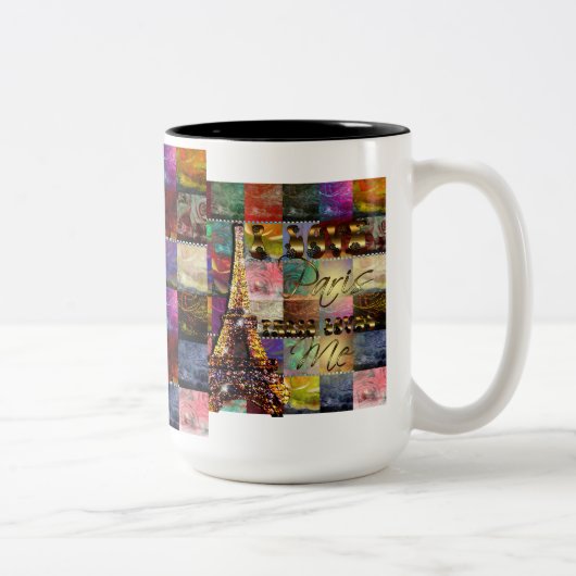 I Love Paris – コーヒー、紅茶マグカップ ツートーンマグカップ (右)