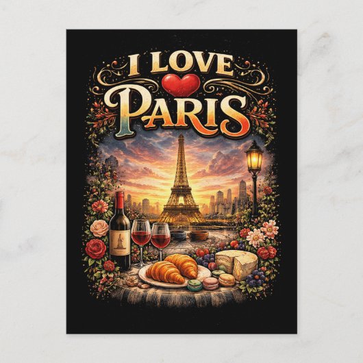 I Love Paris ポストカード (正面)