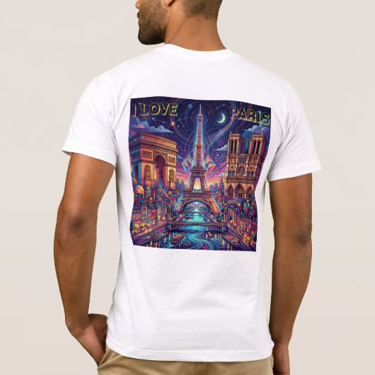I LOVE PARIS DESIGN  Tシャツ (裏面)