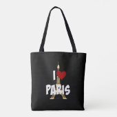 I Love Paris, Eiffel Tower, トートバッグ (裏面)