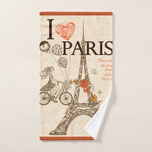I Love Paris (Paris is the City of my Dreams) ハンドタオル (ハンドタオル)