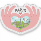 I Love Paris, Romantic Travel-インスパイア Paris シール (正面)